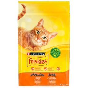   Friskies teljes értékű állateledel felnőtt macskák számára csirkével és zöldségekkel 10 kg