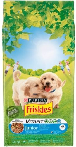 Friskies Vitafit Junior állateledel kutyák számára csirkével és zöldséggel 15 kg