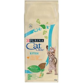   Cat Chow Kitten csirkében gazdag teljes értékű állateledel kölyökmacskák számára 15 kg