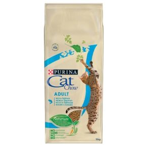   Cat Chow Adult lazacban gazdag teljes értékű állateledel felnőtt macskák számára 15 kg
