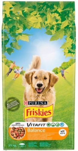 Friskies Vitafit Balance teljes értékű állateledel felnőtt kutyáknak csirkével és zöldségekkel 15 kg