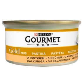   Gourmet Gold pástétom pulykával teljes értékű állateledel felnőtt macskák számára 85 g