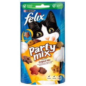   Felix Party Mix Original Mix jutalomfalat macskáknak csirke, máj és pulyka ízesítéssel 60 g
