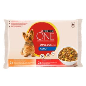   Purina One Mini Adult szószos válogatás nedves kutyaeledel 4 x 85g
