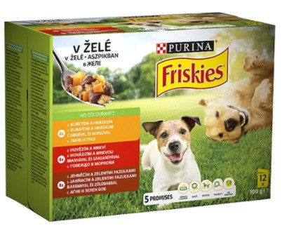 Friskies teljes értékű állateledel felnőtt kutyák számára aszpikban 12 x 100 g