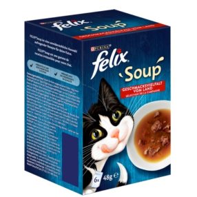   Felix Soup Házias válogatás alutasakos eledel, leves macskáknak 6 x 48 g (288 g)