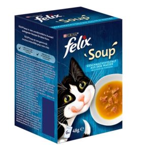  Felix Soup Halas válogatás alutasakos eledel, leves macskáknak 6 x 48 g (288 g)