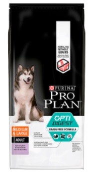 Pro Plan Optidigest gabonamentes állateledel közepes, nagytestű, érzékeny emésztésű kutyáknak 12 kg