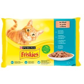   Friskies szószban lazaccal/tonhallal/szardíniával/tőkehallal nedves macskaeledel 4 x 85g