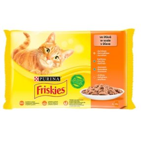   Friskies Szószban Csirkével/Kacsával/Lazaccal/Pulykával nedves macskaeledel 4 x 85 g