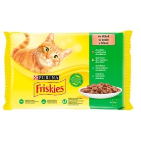   Friskies szószban marhával/csirkével/tonhallal/tőkehallal nedves macskaeledel 4 x 85 g