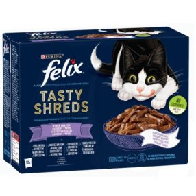   Felix Shreds Vegyes válogatás szószban nedves macskaeledel 12x80g