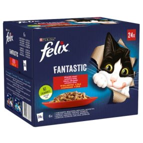   Felix Fantastic Házias válogatás nedves macskaeledel 24x85g