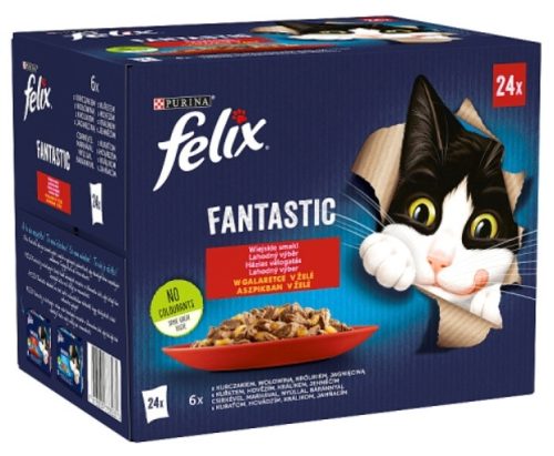 Felix Fantastic Házias válogatás nedves macskaeledel 24x85g