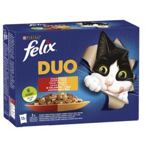   Felix Fantastic Duo Házias válogatás aszpikban nedves macskaeledel 12x85g