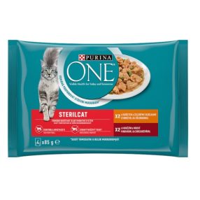   Purina One Sterilcat Csirkével és Zöldbabbal nedves macskaeledel 4x85g