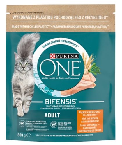 Purina One Csirkében gazdag száraz macskaeledel 800g