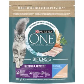   Purina One difficult appetite macskák számára tőkehallal, pisztránggal 800 g