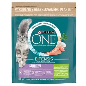   Purina One Sensitive Pulykában gazdag száraz macskaeledel 800g