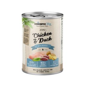 CHICOPEE KONZERV JUNIOR DOG CSIRKE, KACSA ÉS BURGONYA 400G