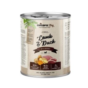   CHICOPEE KONZERV DOG ADULT PURE BÁRÁNY, KACSA ÉS BURGONYA 800G
