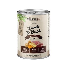   CHICOPEE KONZERV DOG ADULT PURE BÁRÁNY, KACSA ÉS BURGONYA 400G