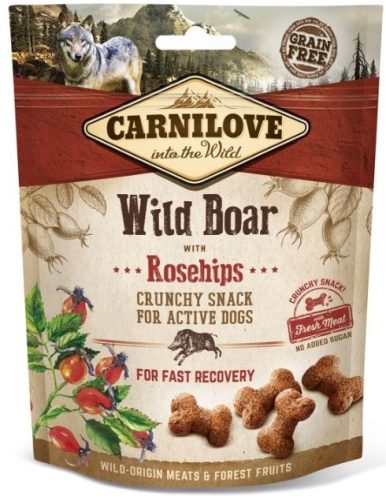 Carnilove Dog Crunchy Snack Vaddisznó Hússal és Csipkebogyóval 200g