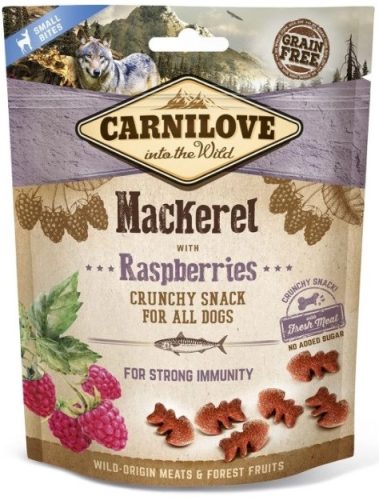 Carnilove Dog Crunchy Snack Makréla Hússal és Málnával 200g