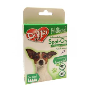   DOLLY NATURAL BOLHA ÉS KULLANCSRIASZTÓ SPOT ON KUTYÁK RÉSZÉRE 5X1ML
