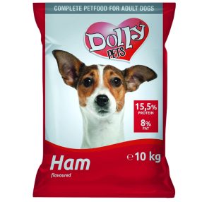DOLLY SZÁRAZ KUTYAELEDEL SONKÁS 10KG