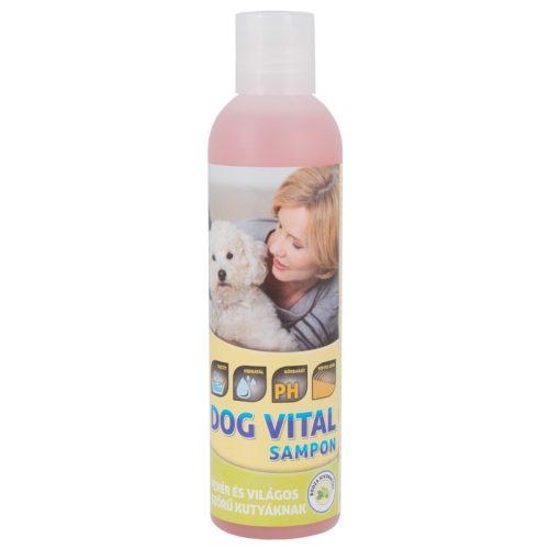 DOG VITAL SAMPON FEHÉR ÉS VILÁGOS SZŐRŰ KUTYÁKNAK 200ML