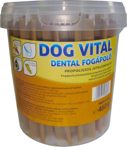 DOG VITAL JUTALOMFALAT DENTAL FOGÁPOLÓ / PROPOLISSZAL ÉS VANILIÁVAL 460G