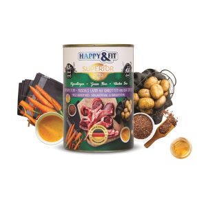   HAPPY&FIT SUPERIOR FRISS BÁRÁNYHÚS S.RÉPÁVAL, BURGONYÁVAL 400G