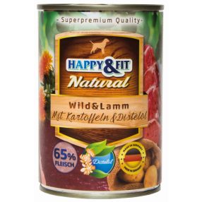 HAPPY&FIT NATURAL WILD&LAMM MIT KARTOFFELN&DISTELÖL 400G