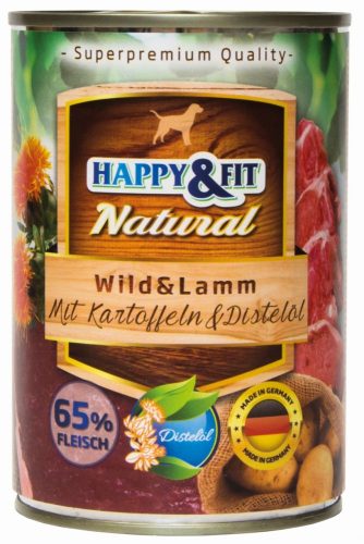 HAPPY&FIT NATURAL WILD&LAMM MIT KARTOFFELN&DISTELÖL 400G