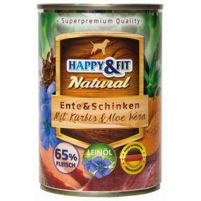 HAPPY&FIT NATURAL ENTE&SCHINKEN MIT KÜRBIS&ALOE VERA 400G