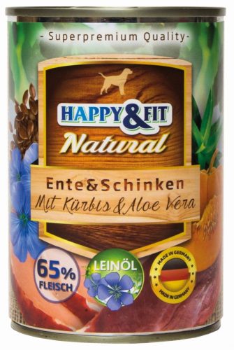 HAPPY&FIT NATURAL ENTE&SCHINKEN MIT KÜRBIS&ALOE VERA 400G