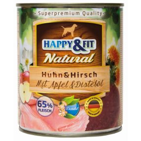 HAPPY&FIT NATURAL HUHN&HIRSCH MIT APFEL&DISTELÖL 800G