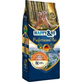   HAPPY&FIT PROFESSIONAL PLUS ADULT MEDIUM FRESH CHICKEN&MILLET 15+3KG AJÁNDÉK (18KG)