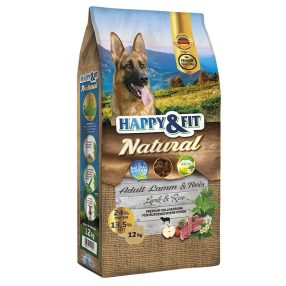 Happy&Fit Natural adult lamm&reis 12KG