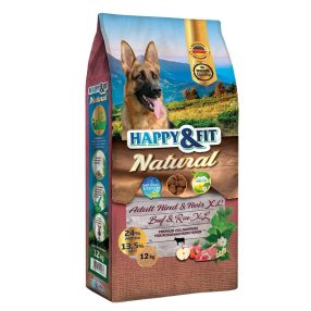 Happy&Fit Natural adult rind&reis XL 12KG