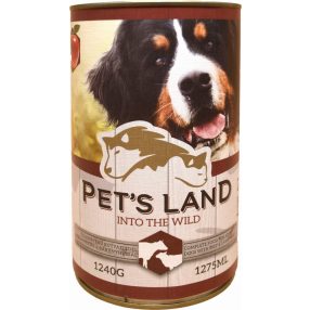 PET S LAND DOG KONZERV MARHAMÁJ-BÁRÁNYHÚS ALMÁVAL 1240G