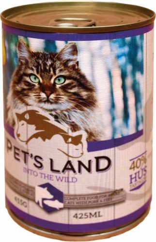 PET S LAND CAT KONZERV SERTÉS-HAL KÖRTÉVEL 415G