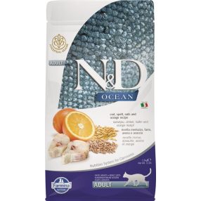 N&D CAT OCEAN TŐKEHAL, TÖNKÖLY, ZAB&NARANCS ADULT 1,5KG