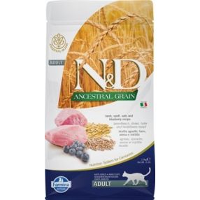   N&D CAT ANCESTRAL GRAIN BÁRÁNY, TÖNKÖLY, ZAB&ÁFONYA ADULT 1,5KG