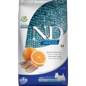 N&D DOG OCEAN ADULT MINI HERING&NARANCS 2,5KG