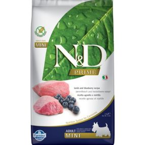 N&D DOG PRIME BÁRÁNY&ÁFONYA ADULT MINI 2,5KG