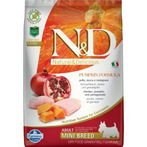   N&D DOG GRAIN FREE CSIRKE&GRÁNÁTALMA SÜTŐTÖKKEL ADULT MINI 7KG