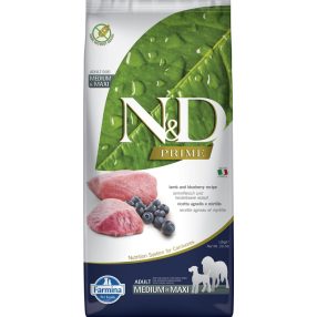 N&D DOG PRIME BÁRÁNY&ÁFONYA ADULT MEDIUM&MAXI 12KG