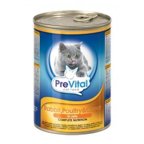 PREVITAL MACSKA KONZERV BAROMFI-NYÚL-RÉPA 415GR